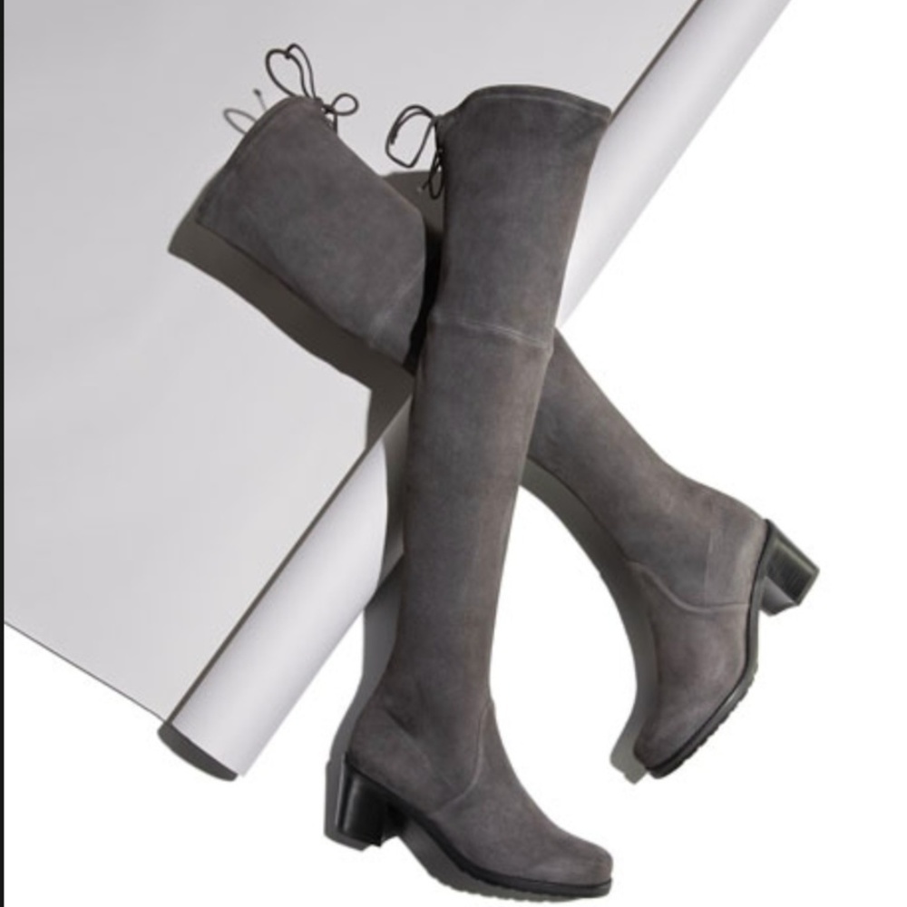 Stuart Weitzman over the knee Elevated Gray Boots